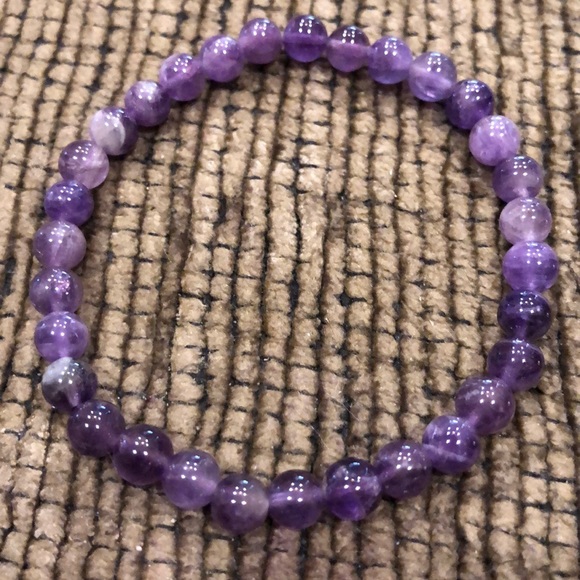 Purple beaded bracelet (#475,476) - Picture 3 of 3